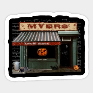 Vintage Halloween Costumes Store Sticker